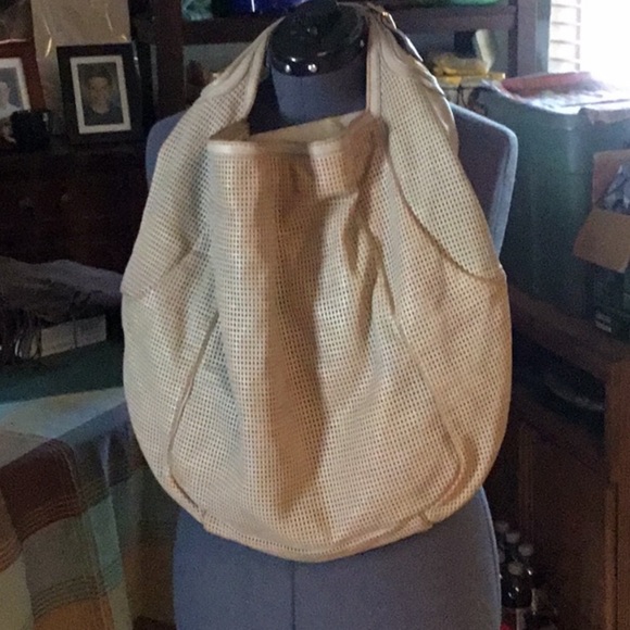 Givenchy authentic Eclipse Perforated Leather hobo in taupe - Picture 2 of 6